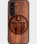 Best Wood Edmonton Oilers Samsung Galaxy S25 Case - Custom Engraved Cover - Aldergrove & Oak
