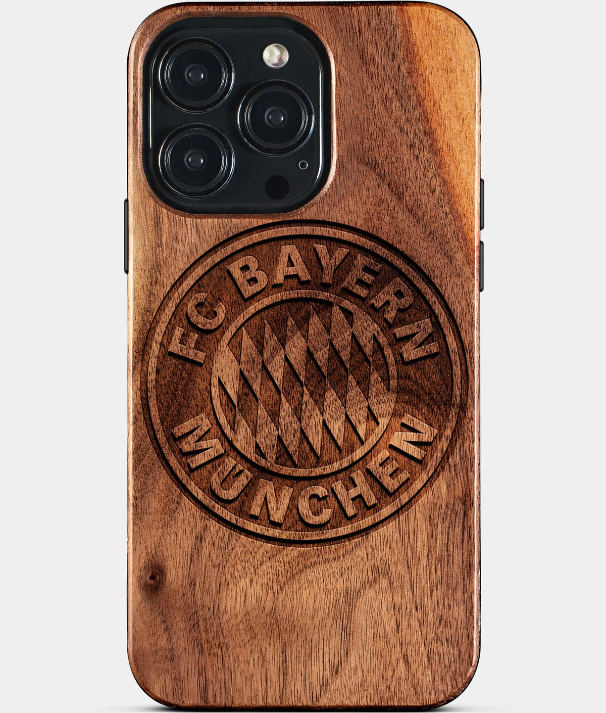 Custom FC Bayern iPhone 15/15 Pro/15 Pro Max/15 Plus Case - Wood FC Bayern Cover - Eco-friendly FC Bayern iPhone 15 Case - Carved Wood Custom FC Bayern Gift For Him - Monogrammed Personalized iPhone 15 Cover By Aldergrove & Oak
