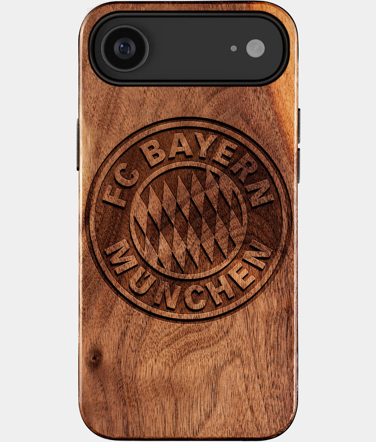 Eco-friendly FC Bayern iPhone 17 Air Case - Carved Wood Custom FC Bayern Gift For Him - Monogrammed Personalized iPhone 17 Air Cover By Aldergrove & Oak