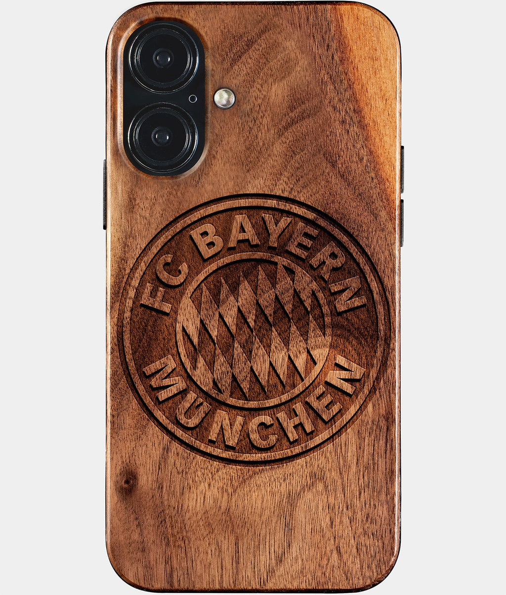 Eco-friendly FC Bayern iPhone 17 Case - Carved Wood Custom FC Bayern Gift For Him - Monogrammed Personalized iPhone 17 Cover By Aldergrove & Oak