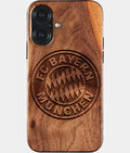 Eco-friendly FC Bayern iPhone 17 Case - Carved Wood Custom FC Bayern Gift For Him - Monogrammed Personalized iPhone 17 Cover By Aldergrove & Oak