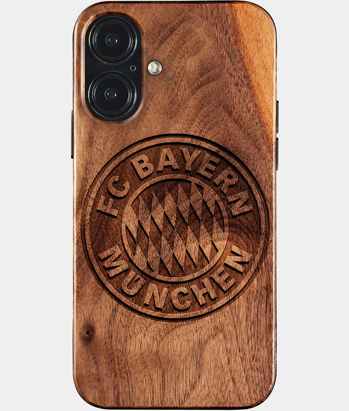 Eco-friendly FC Bayern iPhone 17 Case - Carved Wood Custom FC Bayern Gift For Him - Monogrammed Personalized iPhone 17 Cover By Aldergrove & Oak