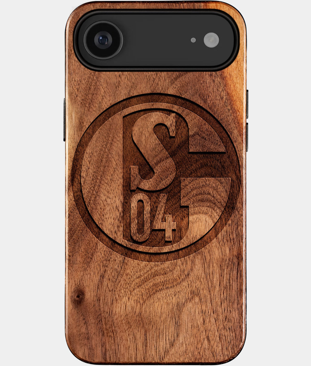 Eco-friendly FC Schalke 04 iPhone 17 Air Case - Carved Wood Custom FC Schalke 04 Gift For Him - Monogrammed Personalized iPhone 17 Air Cover By Aldergrove & Oak