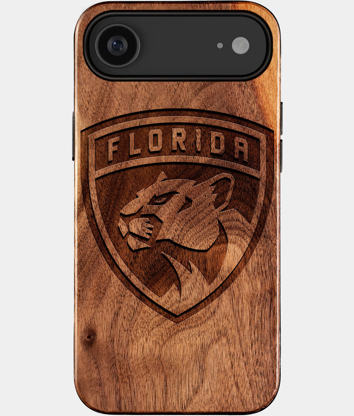 Eco-friendly Florida Panthers iPhone 17 Air Case - Carved Wood Custom Florida Panthers Gift For Him - Monogrammed Personalized iPhone 17 Air Cover By Aldergrove & Oak