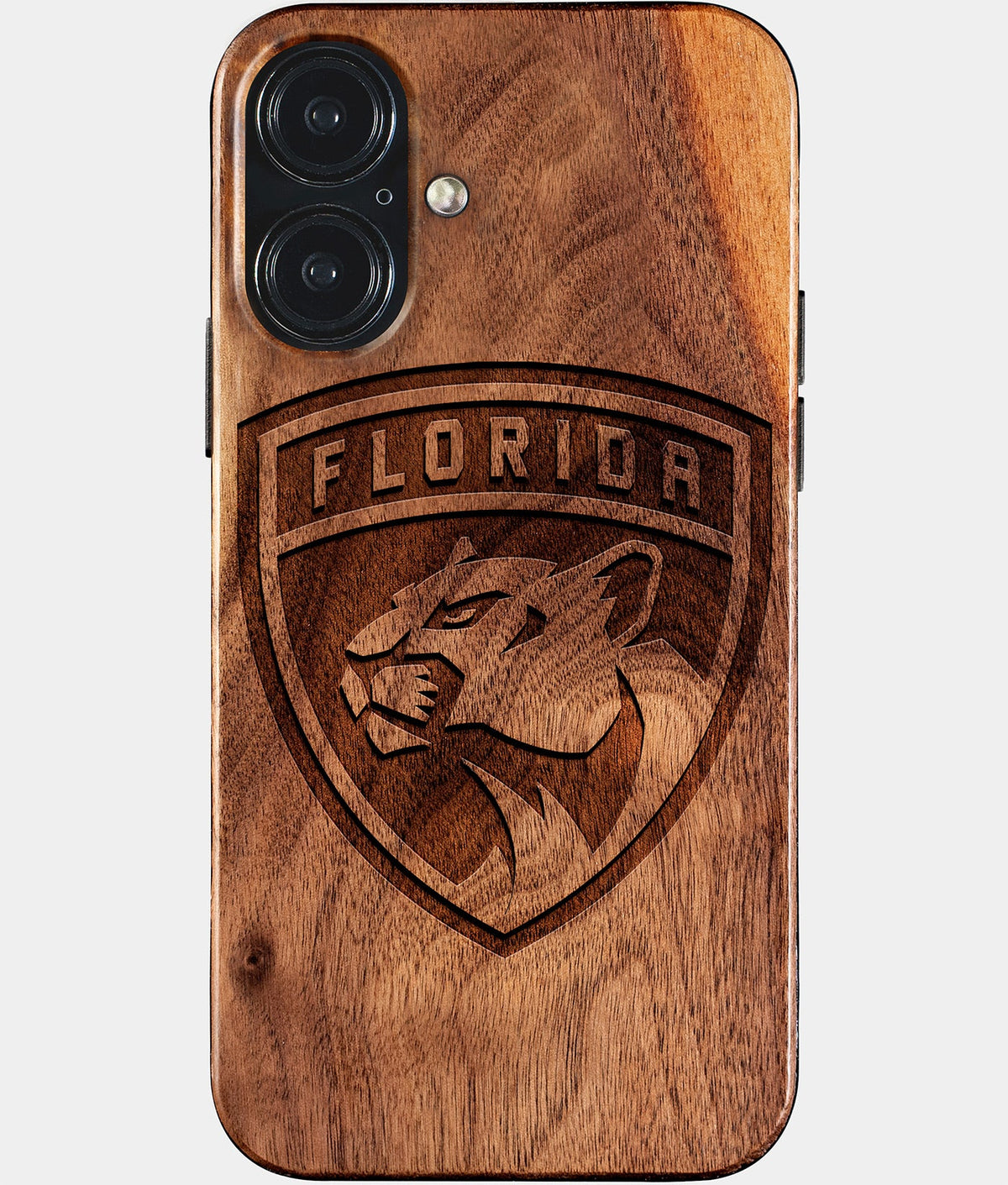 Eco-friendly Florida Panthers iPhone 17 Case - Carved Wood Custom Florida Panthers Gift For Him - Monogrammed Personalized iPhone 17 Cover By Aldergrove & Oak