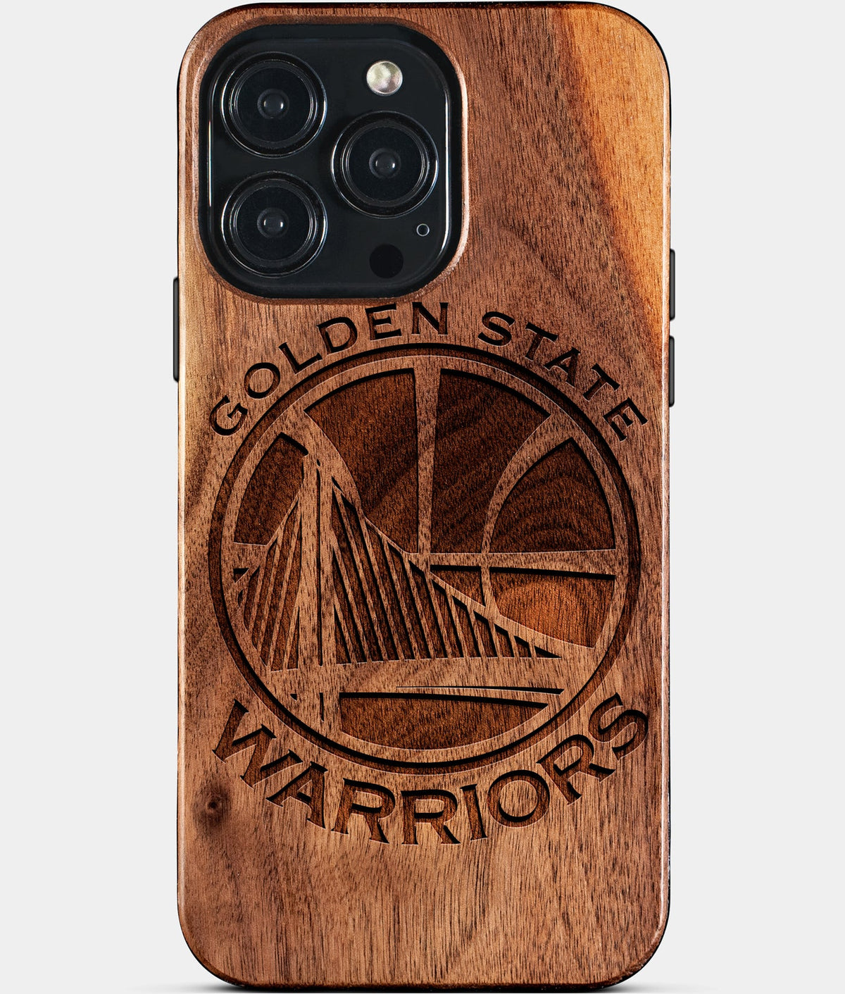 Custom Golden State Warriors iPhone 15/15 Pro/15 Pro Max/15 Plus Case - Wood Warriors Cover - Eco-friendly Golden State Warriors iPhone 15 Case - Carved Wood Custom Golden State Warriors Gift For Him - Monogrammed Personalized iPhone 15 Cover By Aldergrove & Oak