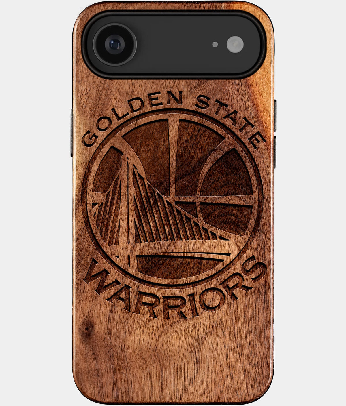 Eco-friendly Golden State Warriors iPhone 17 Air Case - Carved Wood Custom Golden State Warriors Gift For Him - Monogrammed Personalized iPhone 17 Air Cover By Aldergrove & Oak