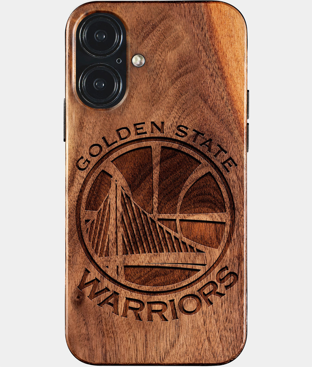 Eco-friendly Golden State Warriors iPhone 17 Case - Carved Wood Custom Golden State Warriors Gift For Him - Monogrammed Personalized iPhone 17 Cover By Aldergrove & Oak