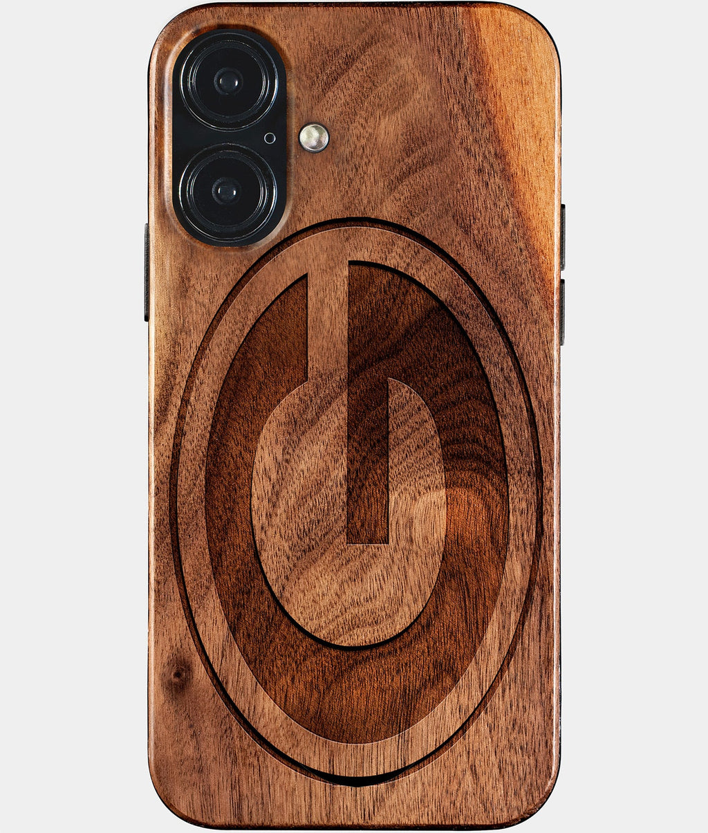 Eco-friendly Green Bay Packers iPhone 17 Case - Carved Wood Custom Green Bay Packers Gift For Him - Monogrammed Personalized iPhone 17 Cover By Aldergrove & Oak