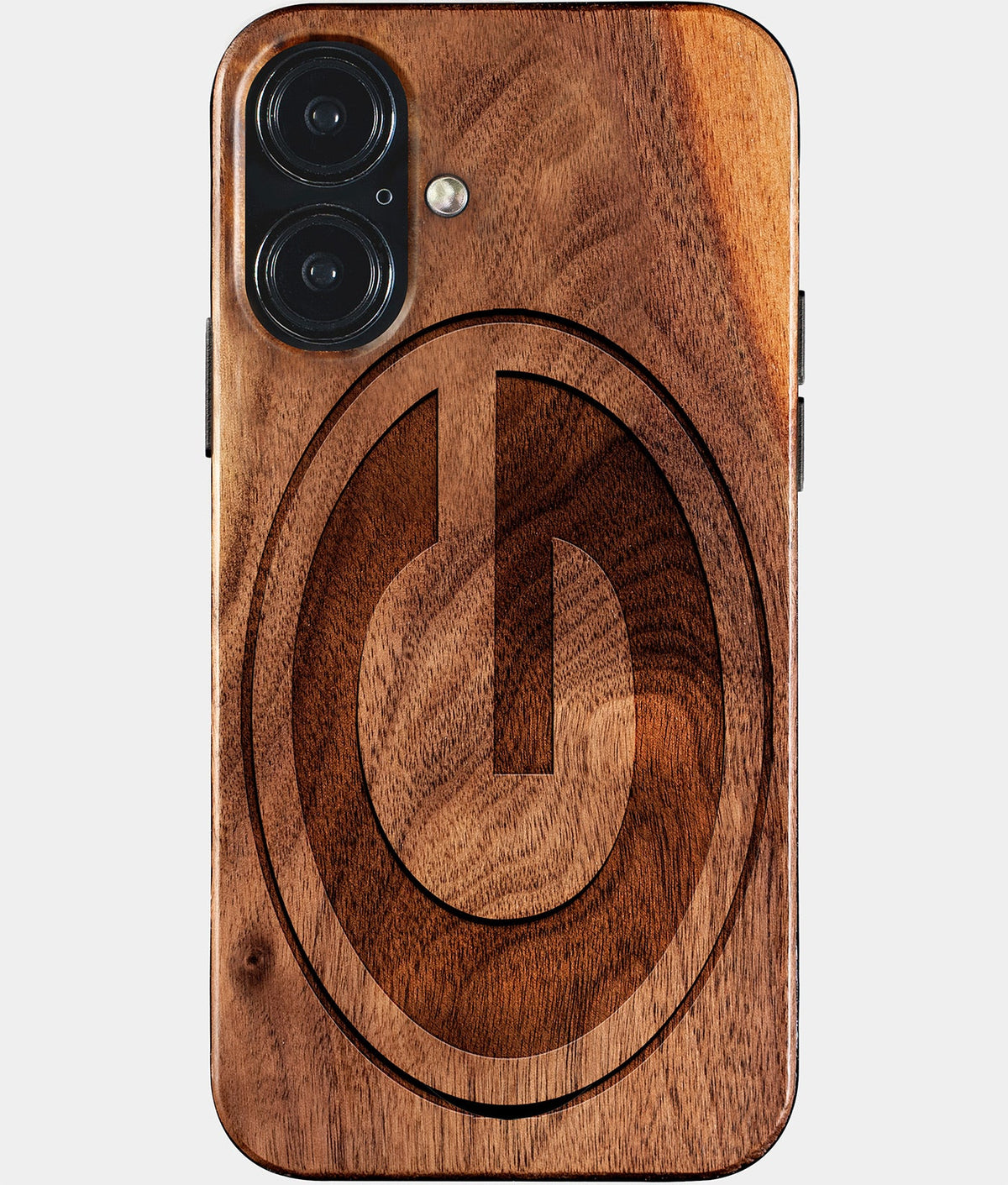 Eco-friendly Green Bay Packers iPhone 17 Case - Carved Wood Custom Green Bay Packers Gift For Him - Monogrammed Personalized iPhone 17 Cover By Aldergrove & Oak