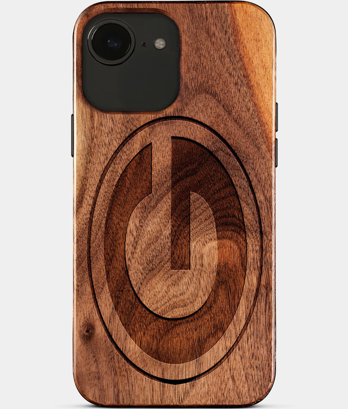 Eco-friendly Green Bay Packers iPhone 17e Case - Carved Wood Custom Green Bay Packers Gift For Him - Monogrammed Personalized iPhone 17e Cover By Aldergrove & Oak