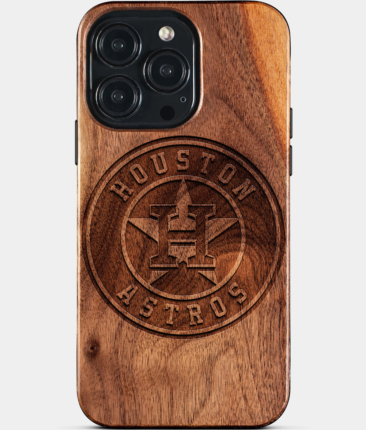 Custom Houston Astros iPhone 15/15 Pro/15 Pro Max/15 Plus Case - Wood Golden Knights Cover - Eco-friendly Houston Astros iPhone 15 Case - Carved Wood Custom Houston Astros Gift For Him - Monogrammed Personalized iPhone 15 Cover By Aldergrove & Oak