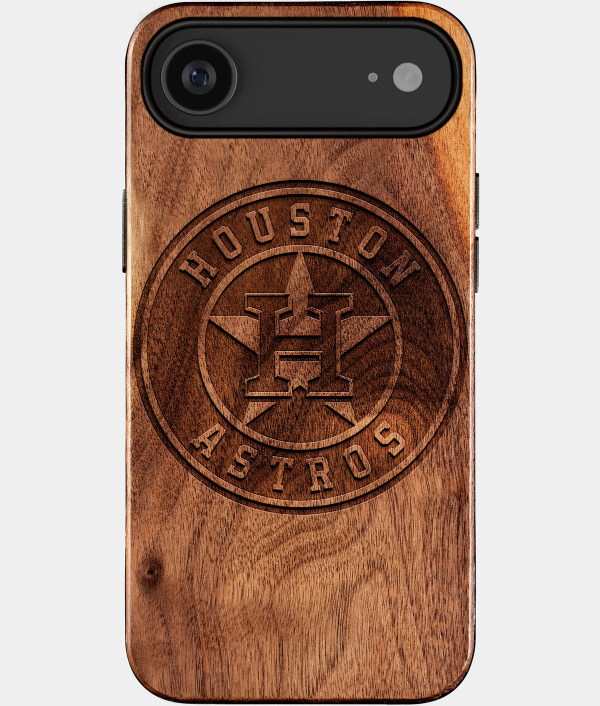 Eco-friendly Houston Astros iPhone 17 Air Case - Carved Wood Custom Houston Astros Gift For Him - Monogrammed Personalized iPhone 17 Air Cover By Aldergrove & Oak