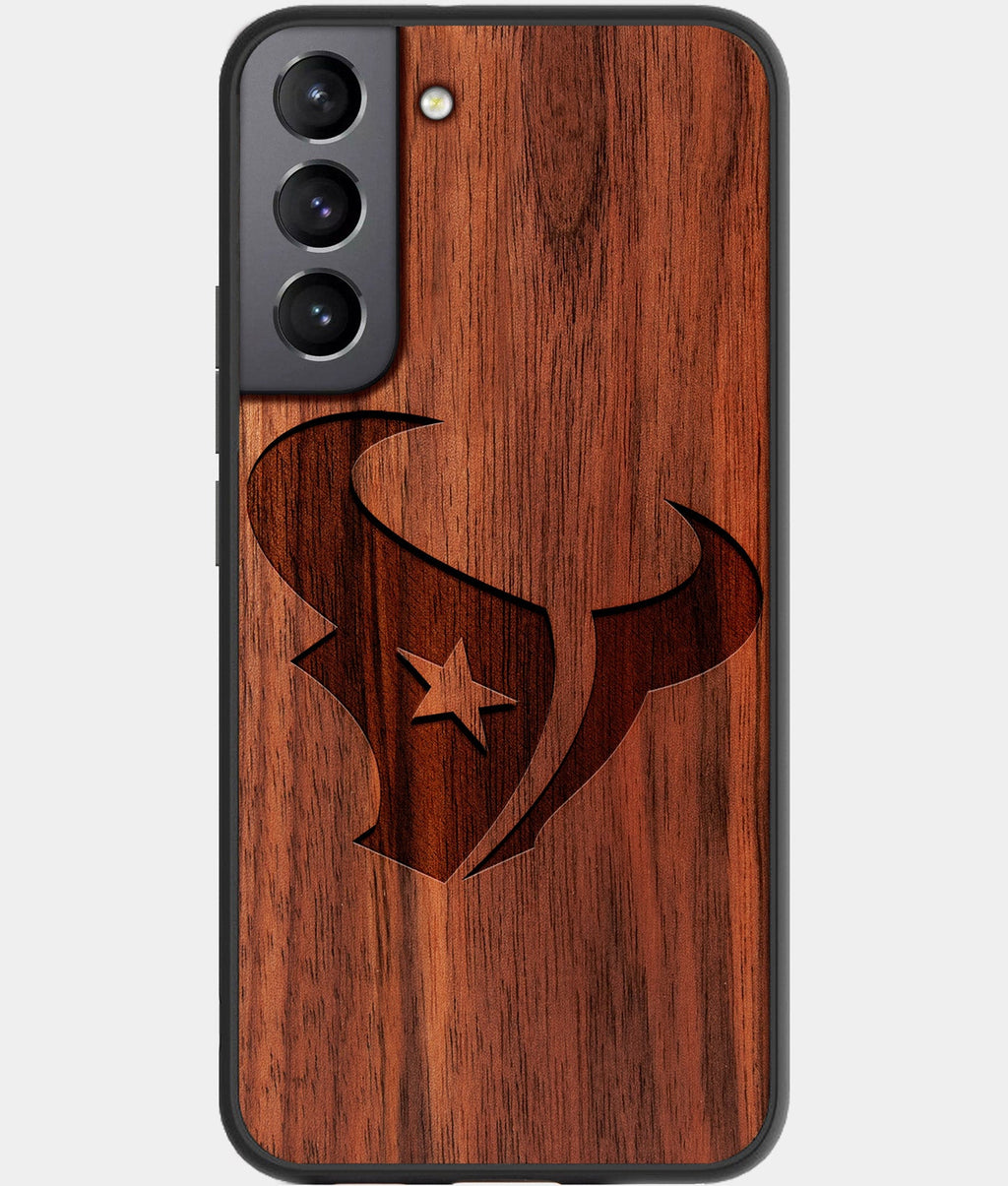 Best Wood Houston Texans Galaxy S23 Case - Custom Engraved Cover - Aldergrove & Oak