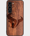 Best Wood Houston Texans Samsung Galaxy S24 Case - Custom Engraved Cover - Aldergrove & Oak
