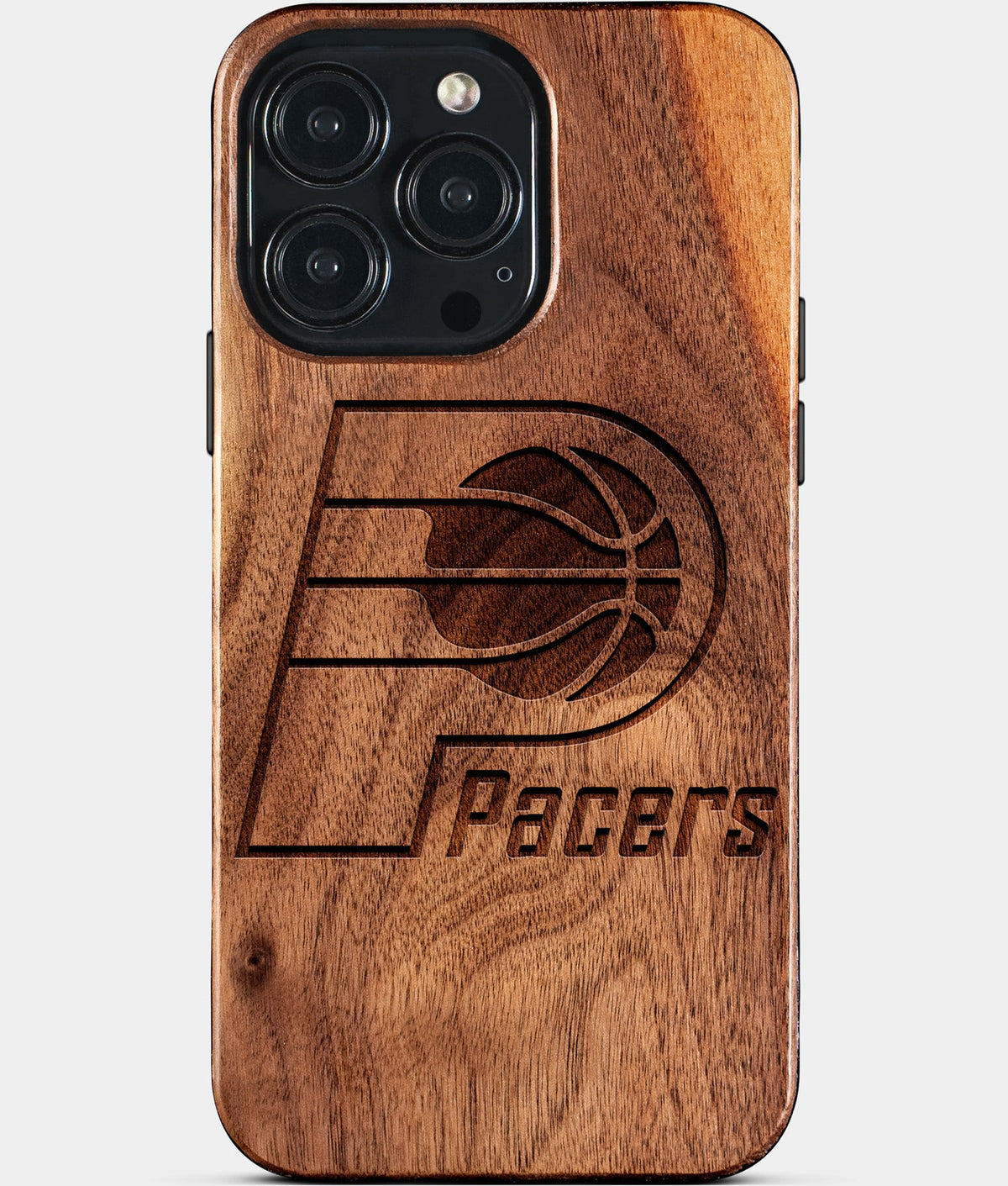 Custom Indiana Pacers iPhone 15/15 Pro/15 Pro Max/15 Plus Case - Wood Pacers Cover - Eco-friendly Indiana Pacers iPhone 15 Case - Carved Wood Custom Indiana Pacers Gift For Him - Monogrammed Personalized iPhone 15 Cover By Aldergrove & Oak