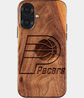Eco-friendly Indiana Pacers iPhone 17 Case - Carved Wood Custom Indiana Pacers Gift For Him - Monogrammed Personalized iPhone 17 Cover By Aldergrove & Oak