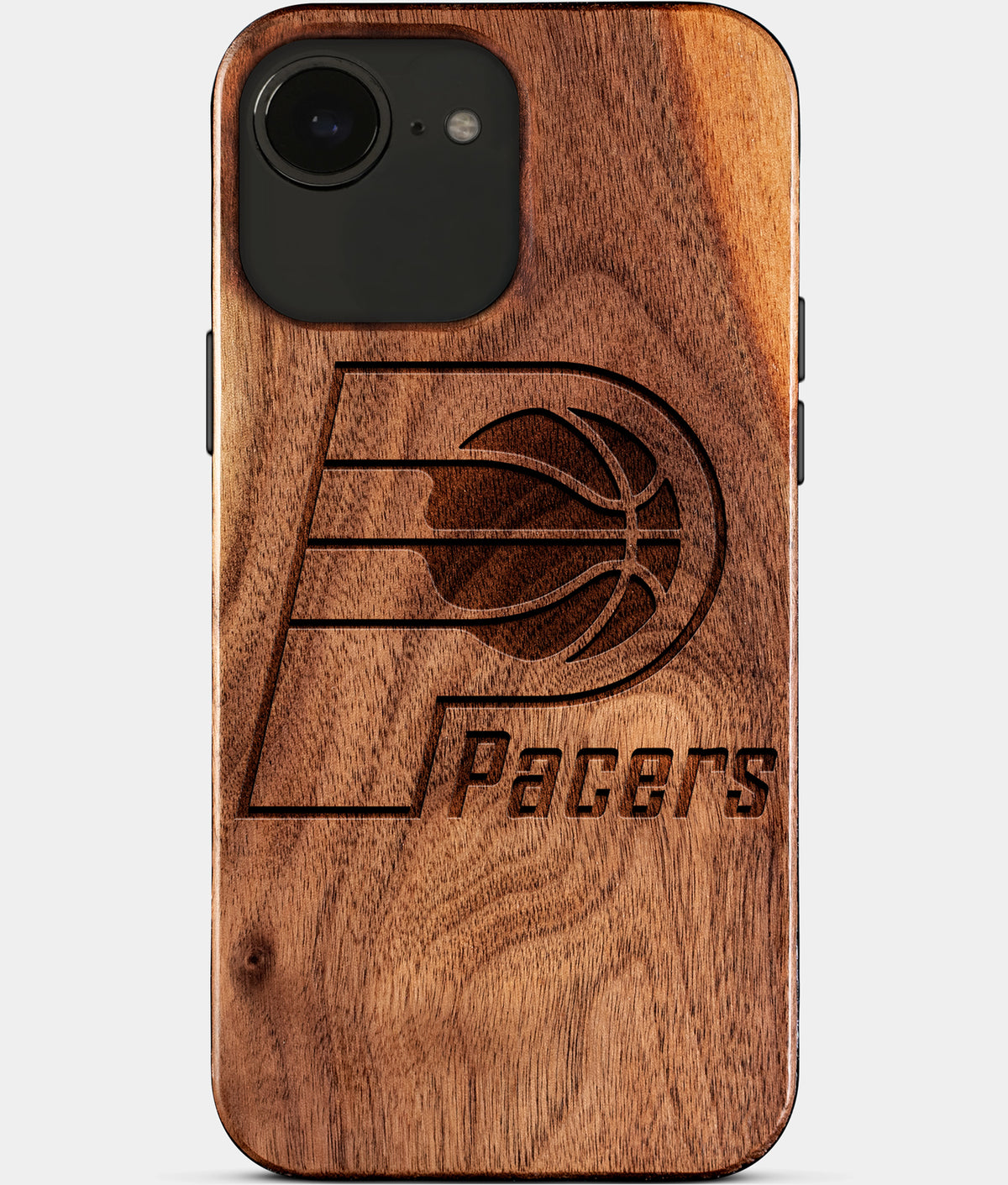 Eco-friendly Indiana Pacers iPhone 17e Case - Carved Wood Custom Indiana Pacers Gift For Him - Monogrammed Personalized iPhone 17e Cover By Aldergrove & Oak