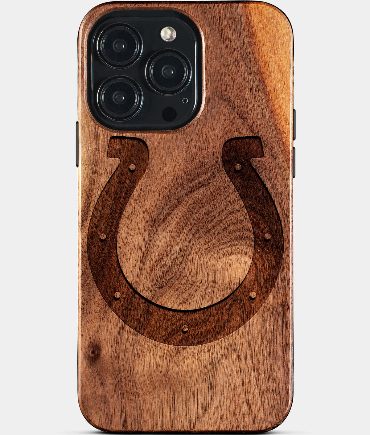 Custom Indianapolis Colts iPhone 15/15 Pro/15 Pro Max/15 Plus Case - Wood Colts Cover - Eco-friendly Indianapolis Colts iPhone 15 Case - Carved Wood Custom Indianapolis Colts Gift For Him - Monogrammed Personalized iPhone 15 Cover By Aldergrove & Oak