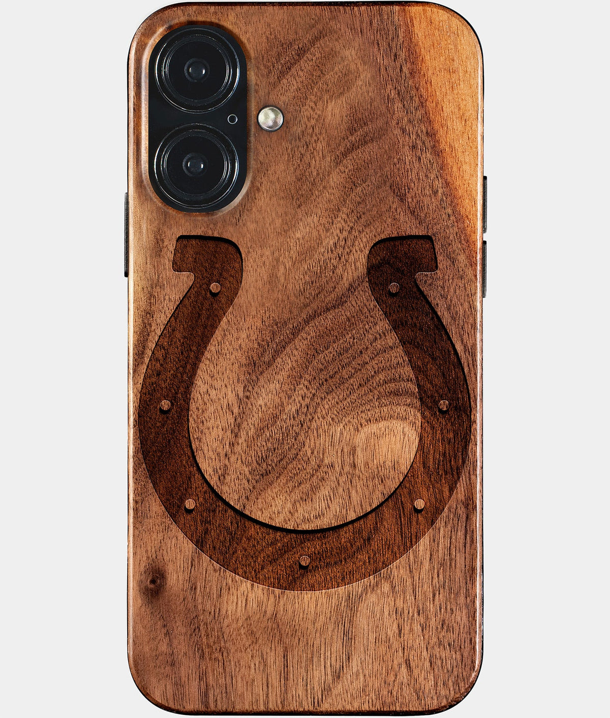 Eco-friendly Indianapolis Colts iPhone 17 Case - Carved Wood Custom Indianapolis Colts Gift For Him - Monogrammed Personalized iPhone 17 Cover By Aldergrove & Oak