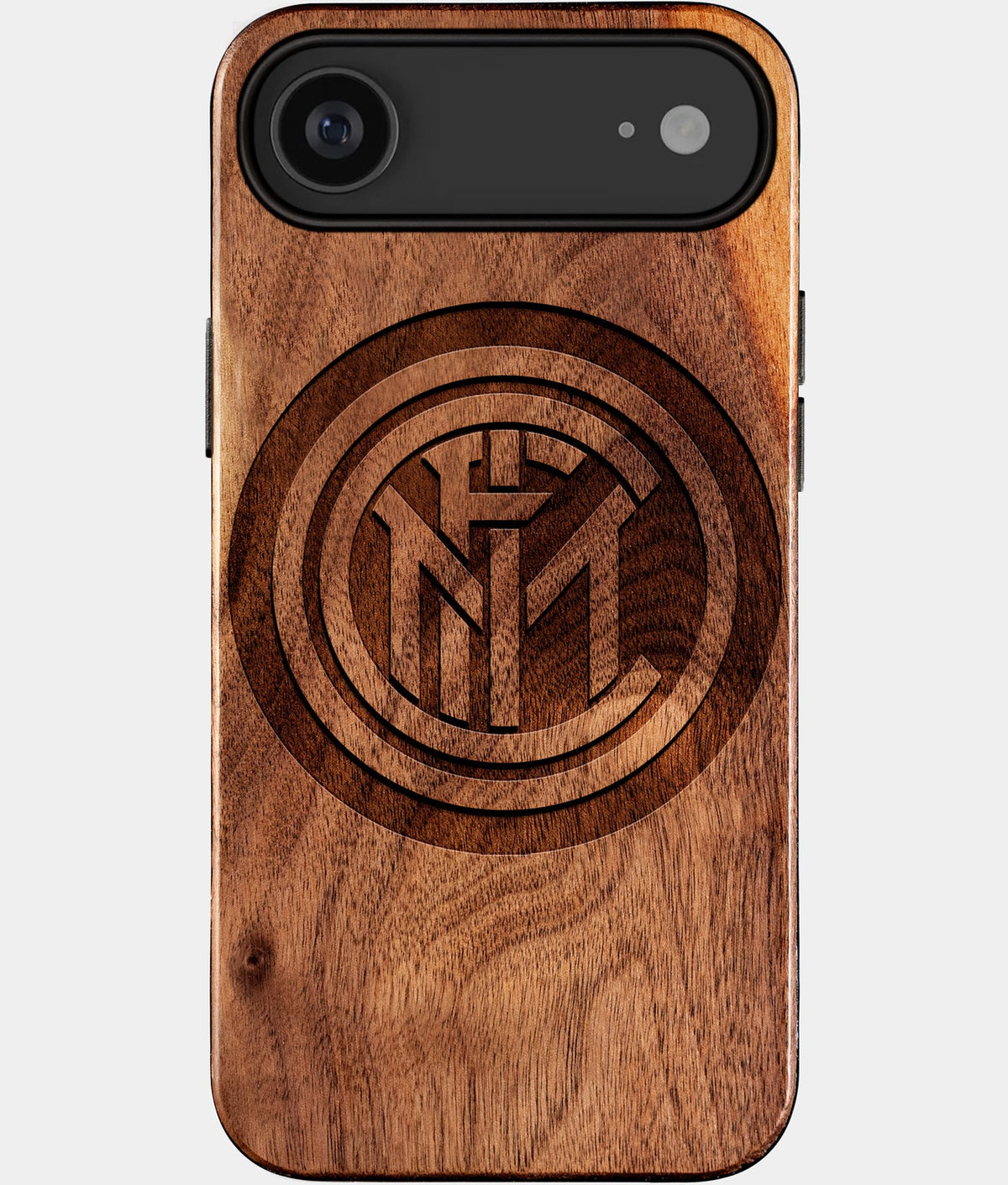 Eco-friendly Inter Milan FC iPhone 17 Air Case - Carved Wood Custom Inter Milan FC Gift For Him - Monogrammed Personalized iPhone 17 Air Cover By Aldergrove & Oak