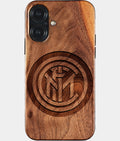 Eco-friendly Inter Milan FC iPhone 17 Case - Carved Wood Custom Inter Milan FC Gift For Him - Monogrammed Personalized iPhone 17 Cover By Aldergrove & Oak