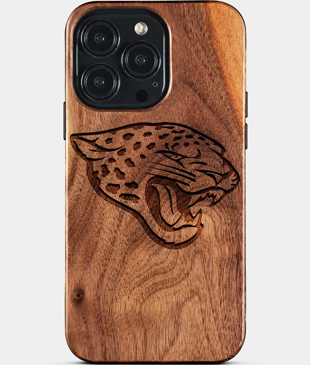 Custom Jacksonville Jaguars iPhone 15/15 Pro/15 Pro Max/15 Plus Case - Wood Jaguars Cover - Eco-friendly Jacksonville Jaguars iPhone 15 Case - Carved Wood Custom Jacksonville Jaguars Gift For Him - Monogrammed Personalized iPhone 15 Cover By Aldergrove & Oak