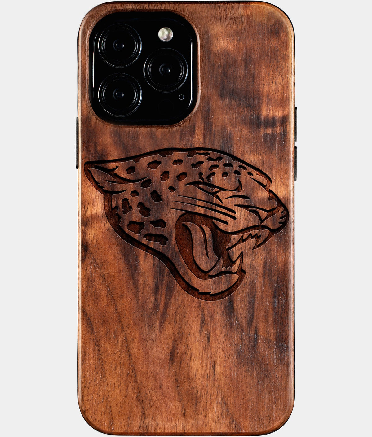 Custom Jacksonville Jaguars iPhone 16/16 Pro/16 Pro Max/16 Plus Case - Wood Jaguars Cover - Eco-friendly Jacksonville Jaguars iPhone 16 Case - Carved Wood Custom Jacksonville Jaguars Gift For Him - Monogrammed Personalized iPhone 16 Cover By Aldergrove & Oak