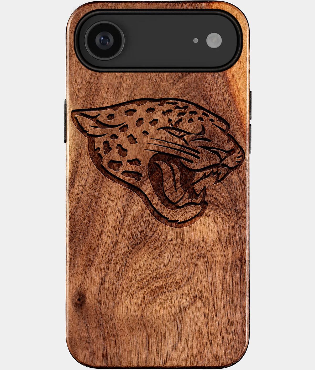 Eco-friendly Jacksonville Jaguars iPhone 17 Air Case - Carved Wood Custom Jacksonville Jaguars Gift For Him - Monogrammed Personalized iPhone 17 Air Cover By Aldergrove & Oak