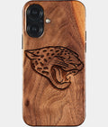Eco-friendly Jacksonville Jaguars iPhone 17 Case - Carved Wood Custom Jacksonville Jaguars Gift For Him - Monogrammed Personalized iPhone 17 Cover By Aldergrove & Oak