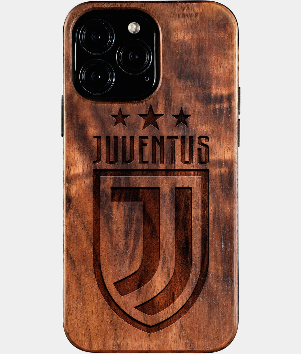 Custom Juventus Club iPhone 16/16 Pro/16 Pro Max/16 Plus Case - Wood Juventus Club Cover - Eco-friendly Juventus FC iPhone 16 Case - Carved Wood Custom Juventus FC Gift For Him - Monogrammed Personalized iPhone 16 Cover By Aldergrove & Oak