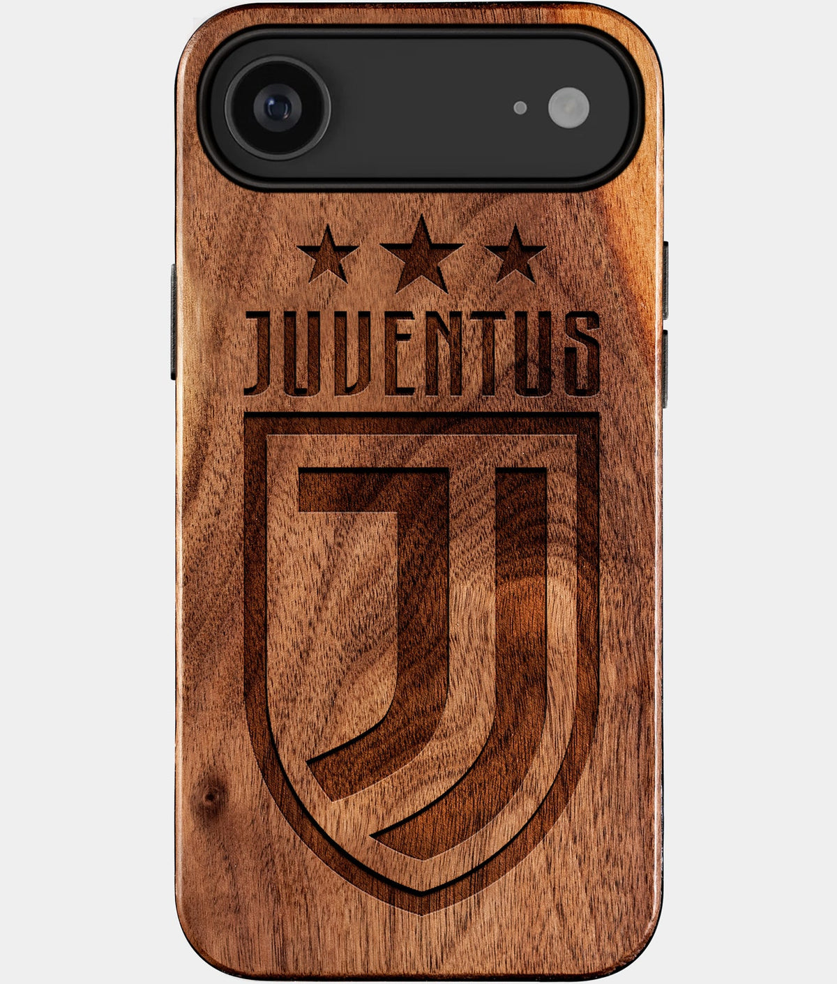 Eco-friendly Juventus FC iPhone 17 Air Case - Carved Wood Custom Juventus FC Gift For Him - Monogrammed Personalized iPhone 17 Air Cover By Aldergrove & Oak