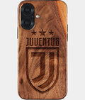 Eco-friendly Juventus FC iPhone 17 Case - Carved Wood Custom Juventus FC Gift For Him - Monogrammed Personalized iPhone 17 Cover By Aldergrove & Oak