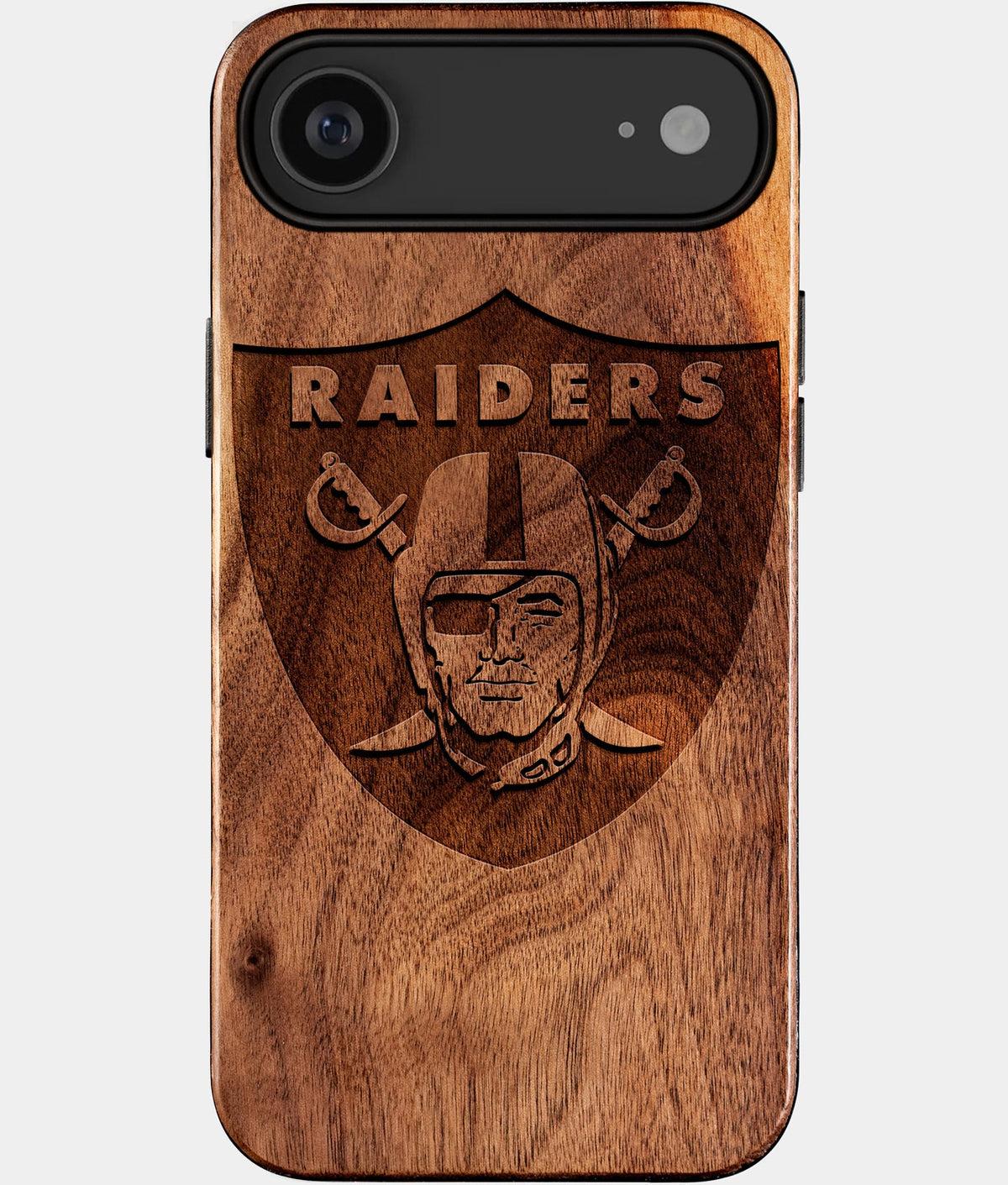 Custom Las Vegas Raiders iPhone 17 Air Case - Carved Wood Raiders Cover - Eco-friendly Las Vegas Raiders iPhone 17 Air Case - Custom Las Vegas Raiders Gift For Him - Monogrammed Personalized iPhone 17 Air Cover By Aldergrove & Oak