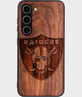 Custom Las Vegas Raiders Samsung S26 Case - Carved Wood Raiders Cover - Eco-friendly Las Vegas Raiders Samsung S26 Case - Custom Las Vegas Raiders Gift For Him - Monogrammed Personalized Samsung S26 Cover By Aldergrove & Oak