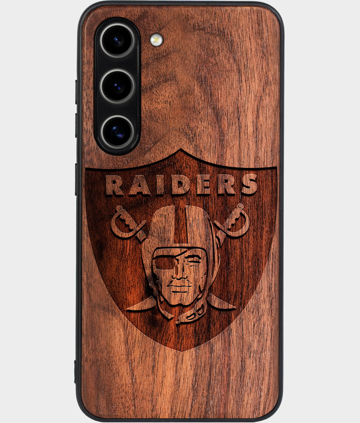 Custom Las Vegas Raiders Samsung S26 Case - Carved Wood Raiders Cover - Eco-friendly Las Vegas Raiders Samsung S26 Case - Custom Las Vegas Raiders Gift For Him - Monogrammed Personalized Samsung S26 Cover By Aldergrove & Oak
