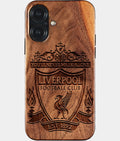 Eco-friendly Liverpool FC iPhone 17 Case - Carved Wood Custom Liverpool FC Gift For Him - Monogrammed Personalized iPhone 17 Cover By Aldergrove & Oak