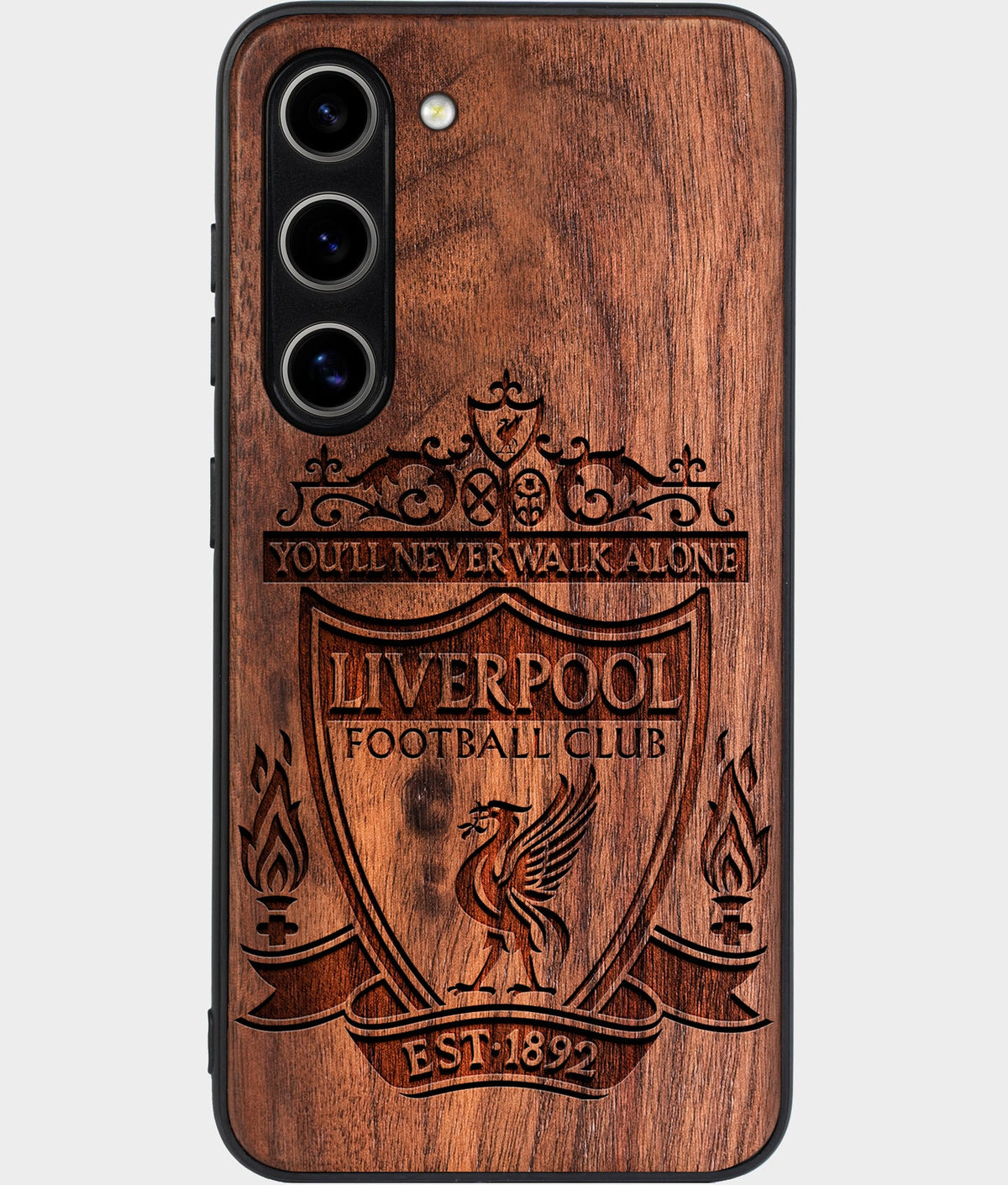 Best Wood Liverpool F.C. Galaxy S26 Case - Custom Engraved Cover - Aldergrove & Oak
