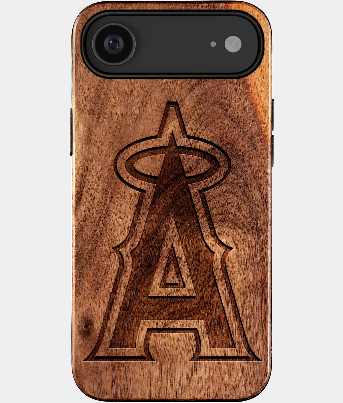 Eco-friendly Los Angeles Angels iPhone 17 Air Case - Carved Wood Custom Los Angeles Angels Gift For Him - Monogrammed Personalized iPhone 17 Air Cover By Aldergrove & Oak