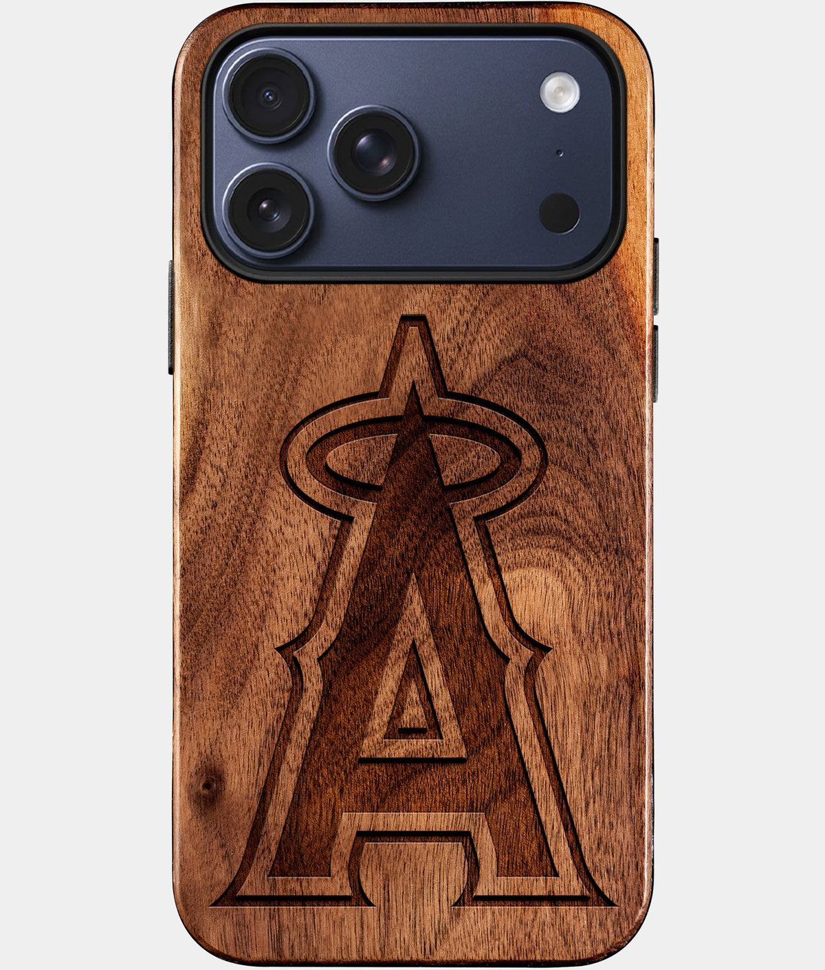 Custom Los Angeles Angels iPhone 17/17 Pro/17 Pro Max/17 Air Case - Wood Angels Cover - Eco-friendly Los Angeles Angels iPhone 17 Case - Carved Wood Custom Los Angeles Angels Gift For Him - Monogrammed Personalized iPhone 17 Cover By Aldergrove & Oak