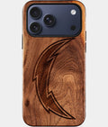Custom Los Angeles Chargers iPhone 17/17 Pro/17 Pro Max/17 Air Case - Wood Chargers Cover - Eco-friendly Los Angeles Chargers iPhone 17 Case - Carved Wood Custom Los Angeles Chargers Gift For Him - Monogrammed Personalized iPhone 17 Cover By Aldergrove & Oak