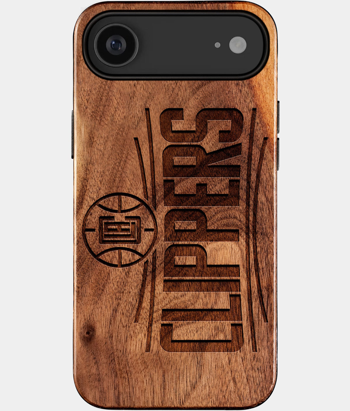 Eco-friendly Los Angeles Clippers iPhone 17 Air Case - Carved Wood Custom Los Angeles Clippers Gift For Him - Monogrammed Personalized iPhone 17 Air Cover By Aldergrove & Oak