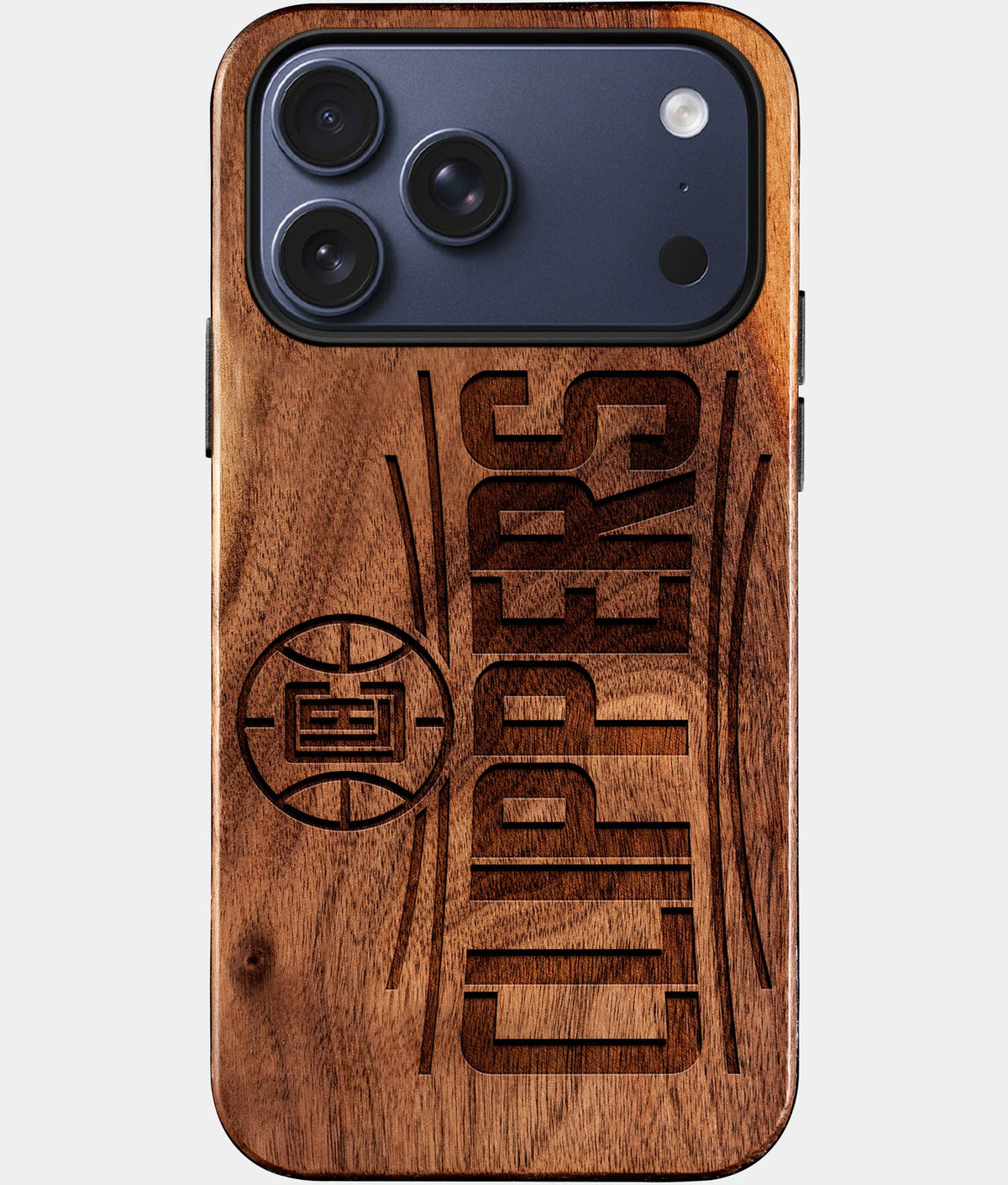 Custom Los Angeles Clippers iPhone 17/17 Pro/17 Pro Max/17 Air Case - Wood Clippers Cover - Eco-friendly Los Angeles Clippers iPhone 17 Case - Carved Wood Custom Los Angeles Clippers Gift For Him - Monogrammed Personalized iPhone 17 Cover By Aldergrove & Oak
