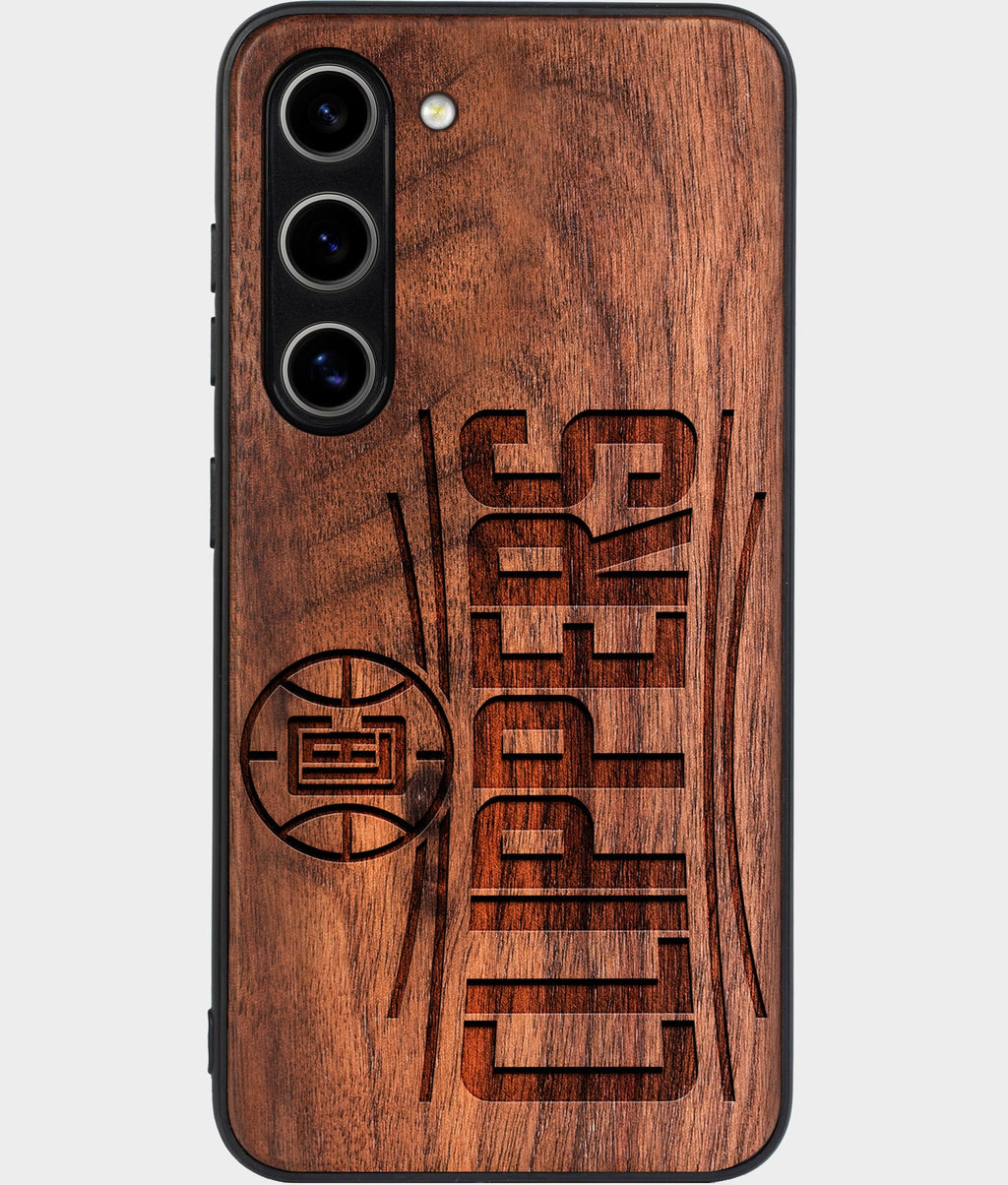 Best Wood Los Angeles Clippers Samsung Galaxy S25 Case - Custom Engraved Cover - Aldergrove & Oak
