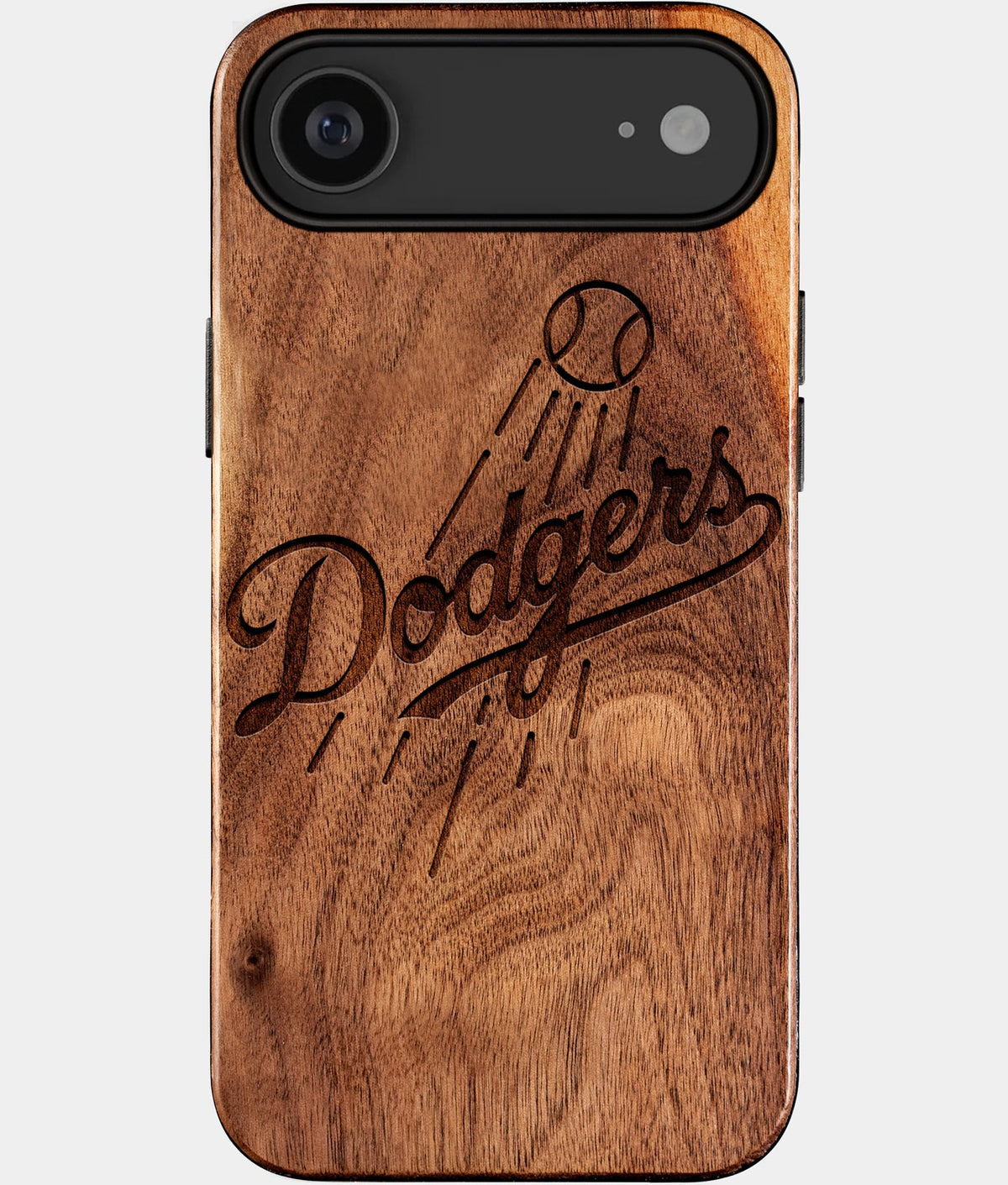 Eco-friendly Los Angeles Dodgers iPhone 17 Air Case. Dodgers 2025 World Series Cases. Carved Wood Custom Los Angeles Dodgers Gift For Him - Monogrammed Personalized iPhone 17 Air Cover By Aldergrove & Oak