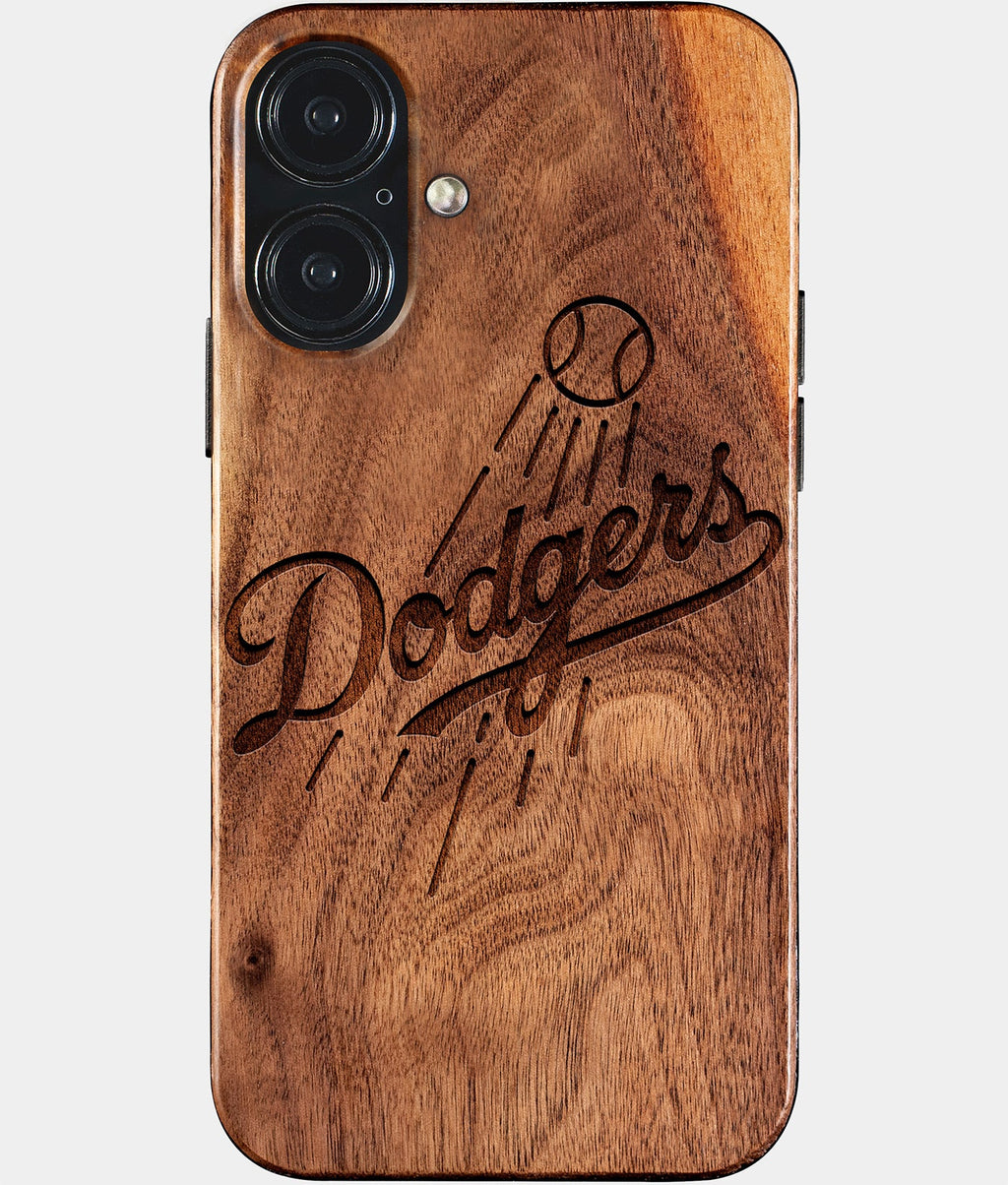 Eco-friendly Los Angeles Dodgers iPhone 17 Case. Dodgers 2025 World Series Cases. Carved Wood Custom Los Angeles Dodgers Gift For Him - Monogrammed Personalized iPhone 17 Cover By Aldergrove & Oak