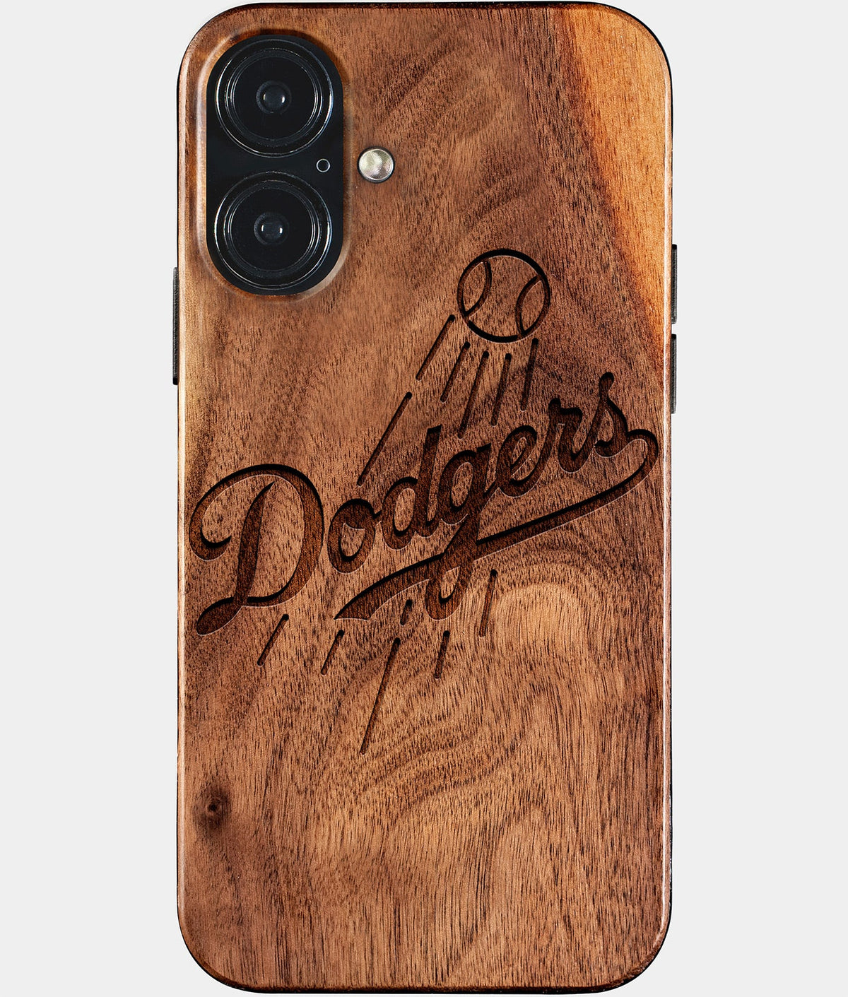Eco-friendly Los Angeles Dodgers iPhone 17 Case. Dodgers 2025 World Series Cases. Carved Wood Custom Los Angeles Dodgers Gift For Him - Monogrammed Personalized iPhone 17 Cover By Aldergrove & Oak