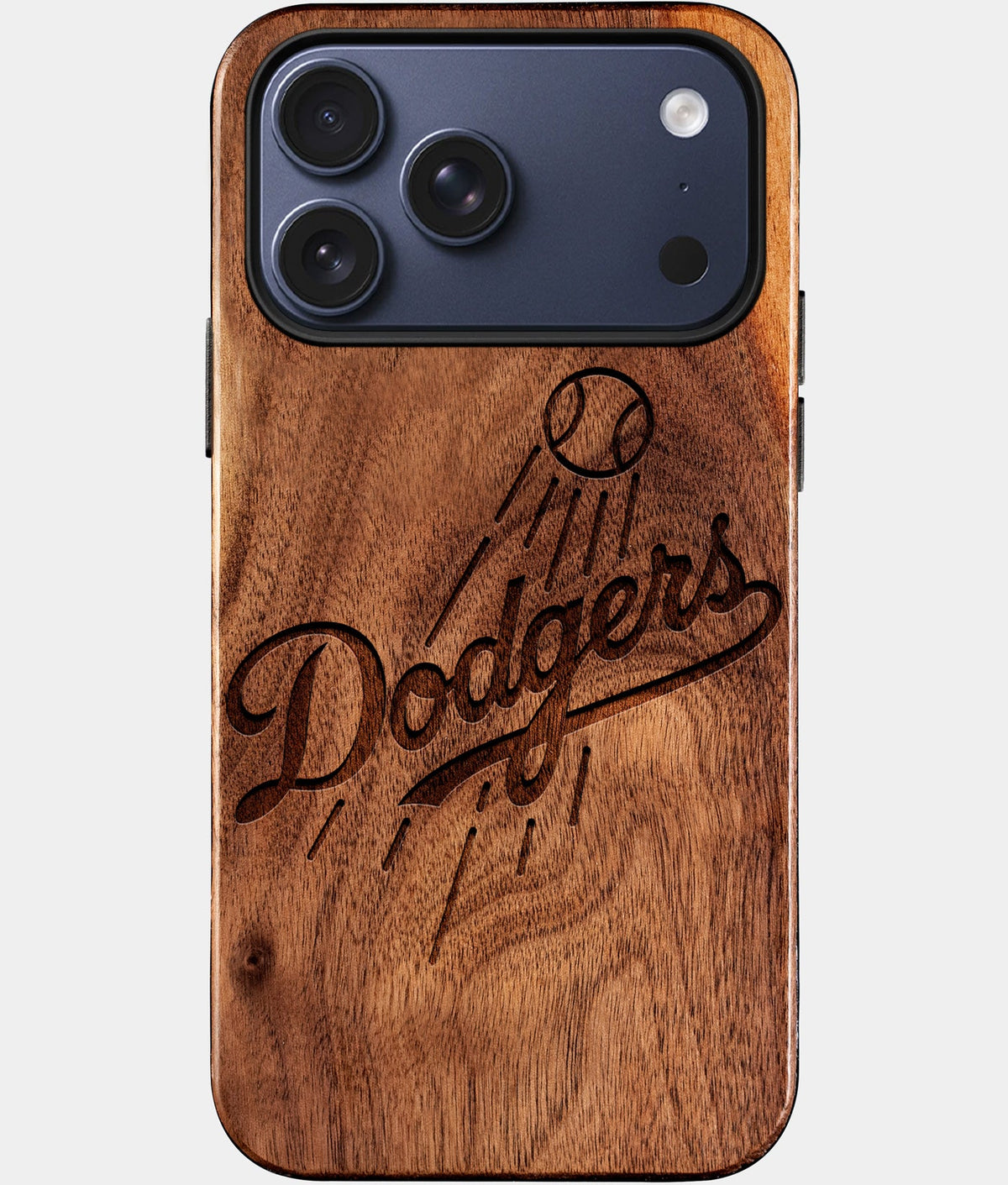 Eco-friendly Los Angeles Dodgers iPhone 17 Pro Max Case. Dodgers 2025 World Series Cases. Carved Wood Custom Los Angeles Dodgers Gift For Him - Monogrammed Personalized iPhone 17 Pro Max Cover By Aldergrove & Oak