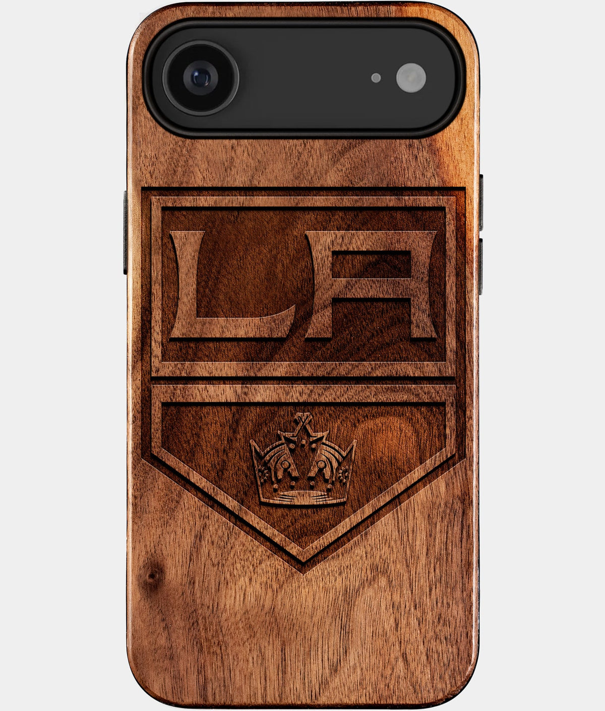 Eco-friendly Los Angeles Kings iPhone 17 Air Case - Carved Wood Custom Los Angeles Kings Gift For Him - Monogrammed Personalized iPhone 17 Air Cover By Aldergrove & Oak