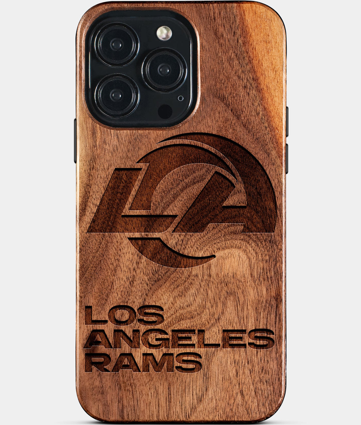 Custom Los Angeles Rams iPhone 15/15 Pro/15 Pro Max/15 Plus Case - Wood Rams Cover - Eco-friendly Los Angeles Rams iPhone 15 Case - Carved Wood Custom Los Angeles Rams Gift For Him - Monogrammed Personalized iPhone 15 Cover By Aldergrove & Oak